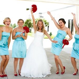 Beautiful Aqua Blue Bridesmaid Dress